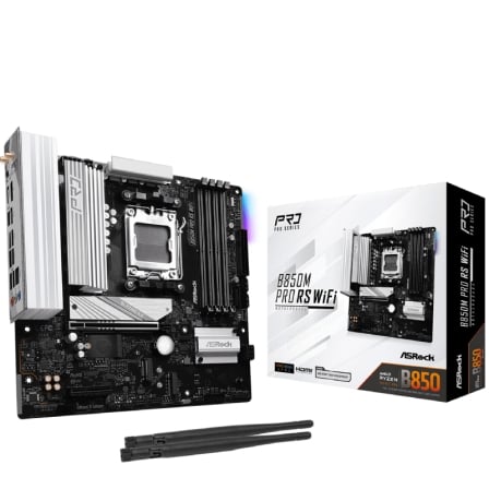 Motherboard Asrock B850M Pro RS WiFi/ DDR5/ PCIe 5.0/ Socket AM5/ Micro ATX