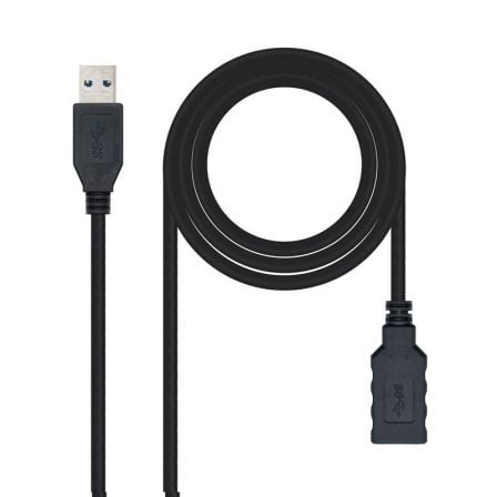 Nanocable 10.01.0902-BK USB 3.0 Extension Cable/ USB Male - USB Female/ 2m/ Black