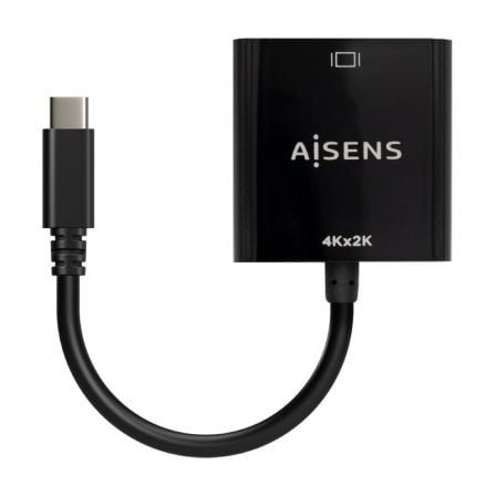 Conversor HDMI 4K 30Hz Aisens A109-0684/ HDMI Fêmea - USB Tipo-C Macho/ 15cm/ Preto