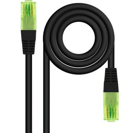 Cabo de Rede RJ45 UTP Nanocable 10.20.1400-L25-BK Cat.6/ 25cm/ Preto