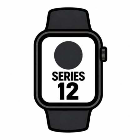 Apple Watch Series 12/ GPS/ 42mm/ Negro/ Correa Deportiva Negro (S/M)