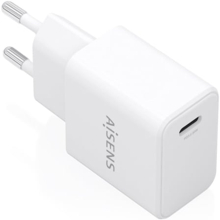 Aisens A110-1023 GaN Wall Charger/ 1xUSB Type-C/ 20W/ White