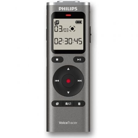 Grabadora de Voz Philips VoiceTracer DVT1170/ 20kHz/ Plata