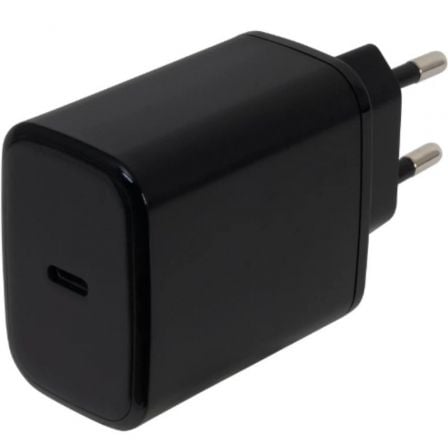 Cargador de Pared GaN Fonestar POWER-C-65/ 1xUSB Tipo-C/ 65W/ Negro