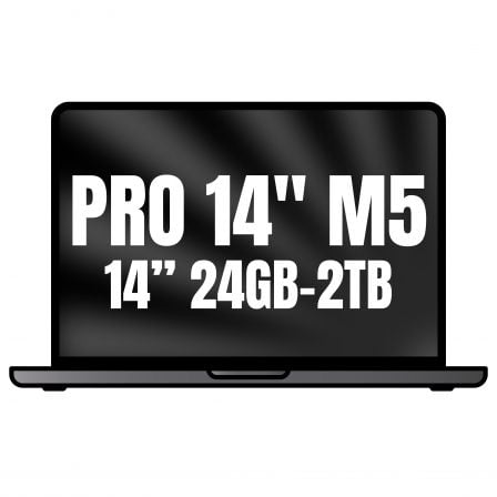 Apple Macbook Pro 14"/ M5 Pro 15-Core CPU/ 24GB/ 2TB SSD/ 16-Core GPU/ Negro Espacial