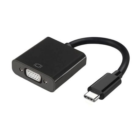 Conversor USB Tipo-C Aisens A109-0347/ USB Tipo-C - VGA Fêmea/ 15cm/ Preto