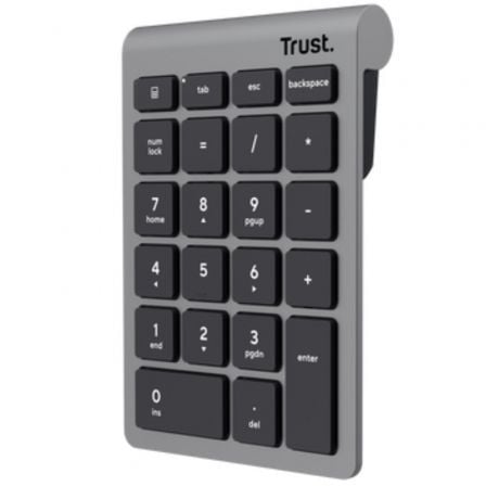 Teclado Numérico Inalámbrico Trust Xalas Wireless/ Plata