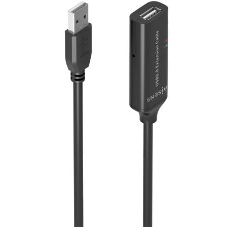 Aisens A101-0914 USB 2.0 Extension Cable/ USB Male - USB Female/ 5m/ Black