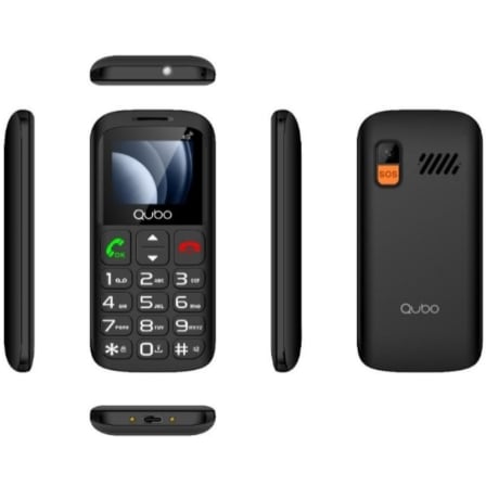 Telemóvel Qubo P-186BKC 4G para Idosos/ Preto