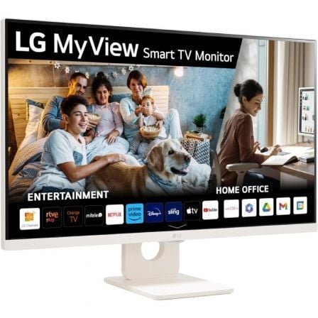 Monitor Inteligente LG MyView 32SR50F-W 31.5"/ Full HD/ Multimedia/ Smart TV/ Blanco