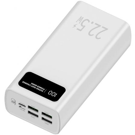 Powerbank 30000mAh Leotec LEPOW30W22W/ 22.5W/ Blanca