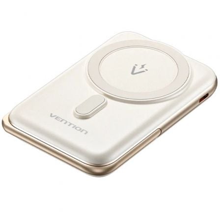 Batería Externa 10000mAh Vention FHNW0/ 20W/ Inalámbrica/ Blanca
