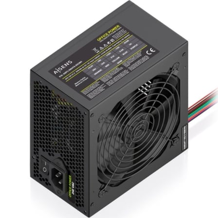 Fonte de Alimentação Aisens ASPC-500ATX-SEOBK/ 500W/ Ventoinha 12cm