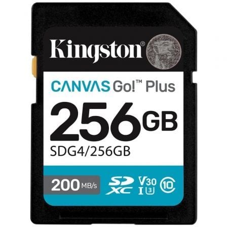 Cartão de Memória Kingston CANVAS Go! Plus 256GB SD XC/ Classe 10/ 200MBs
