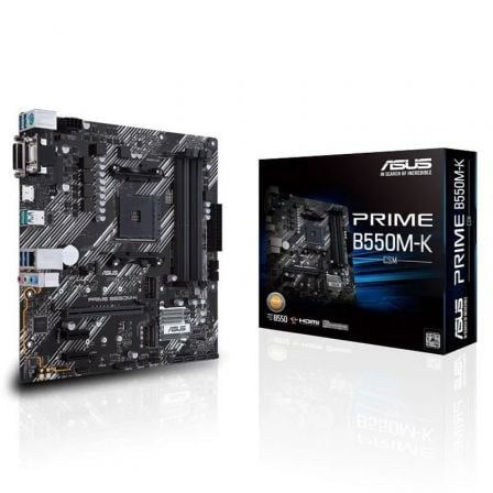 Placa Base Asus Prime B550M-K Socket AM4/ DDR4/ PCIe 4.0/ Micro ATX