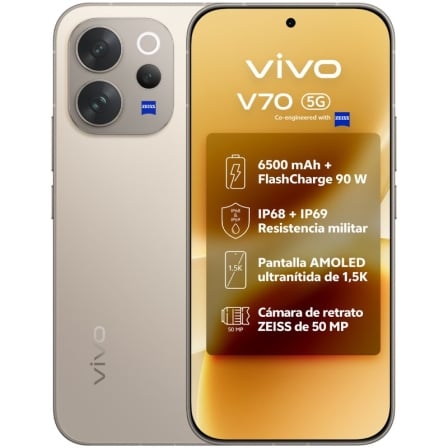 Smartphone Vivo V70 8GB/ 256GB/ 6.59"/ 5G/ Cinzento