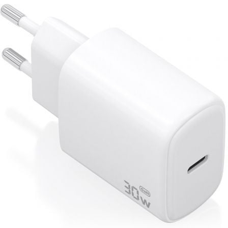 Carregador de Parede GaN Aisens A110-0975/ 1xUSB Tipo-C/ 30W/ Branco