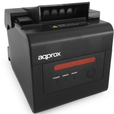 Impressora de Talões Approx appPOS80ALARM/ Térmica/ Largura do Papel 58 e 80mm/ USB-RS232-LAN-RJ11/ Preta