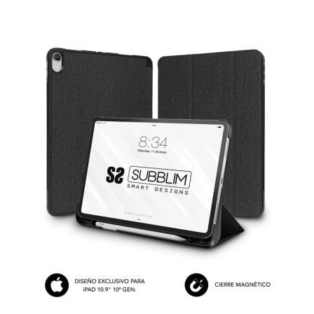 Funda Subblim Shock Case SUBCST-5SC316 para iPad 10ª Generación de 10.9"/ Negra