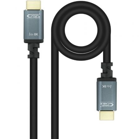Nanocable 10.15.8010 HDMI 2.1 IRIS 8K Cable/ HDMI Male - HDMI Male/ 10m/ Black
