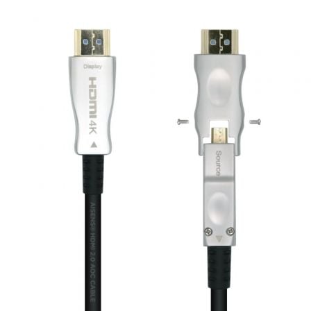 Cabo HDMI 2.0 AOC 4K Desmontável Aisens A148-0510/ HDMI Macho / D Macho - HDMI Macho/ 15m/ Preto