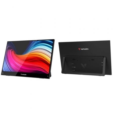 Monitor Portátil Táctil Verbatim Touch Light 15.6"/ Full HD/ Multimedia/ Negro