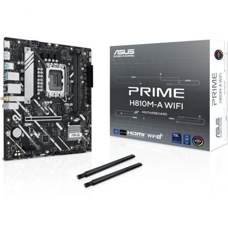 Placa Base Asus Prime H810M-A WIFI Socket 1851/ DDR5/ PCIe 4.0/ Micro ATX