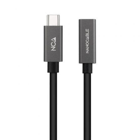 Nanocable 10.01.4401-L150 USB 3.2 Extension Cable/ USB Type-C Male - USB Type-C Female/ 1.5m/ Black